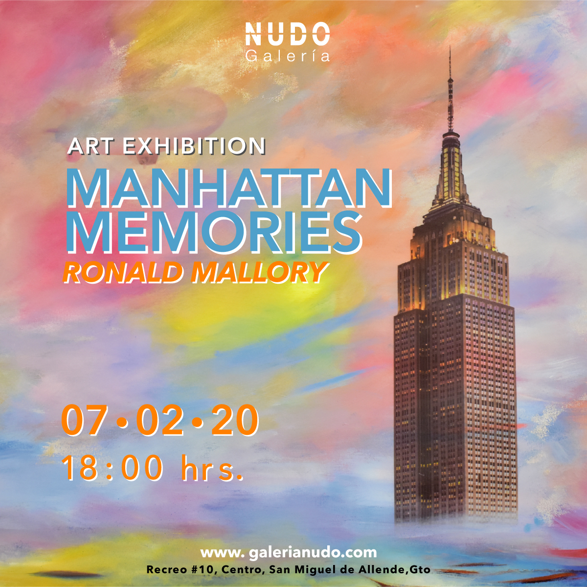 En este momento estás viendo “Manhattan Memories” | Ronald Mallory | 7 de Febrero 2020 | Galeria Nudo